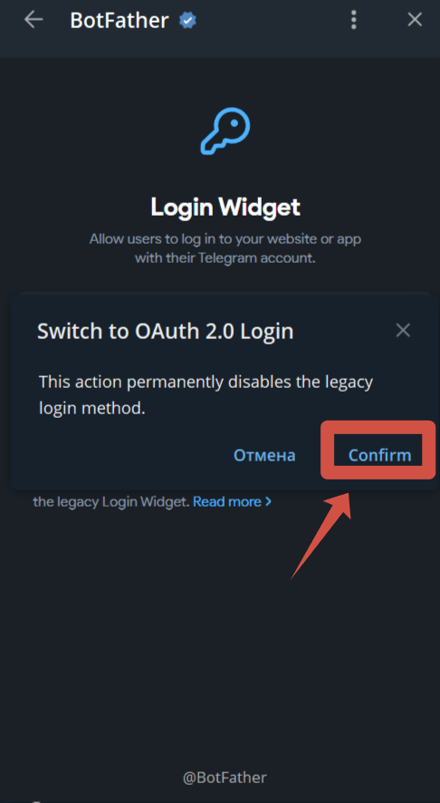 Confirm OIDC