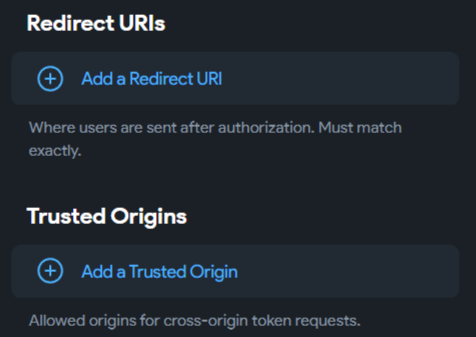 Redirect URIs